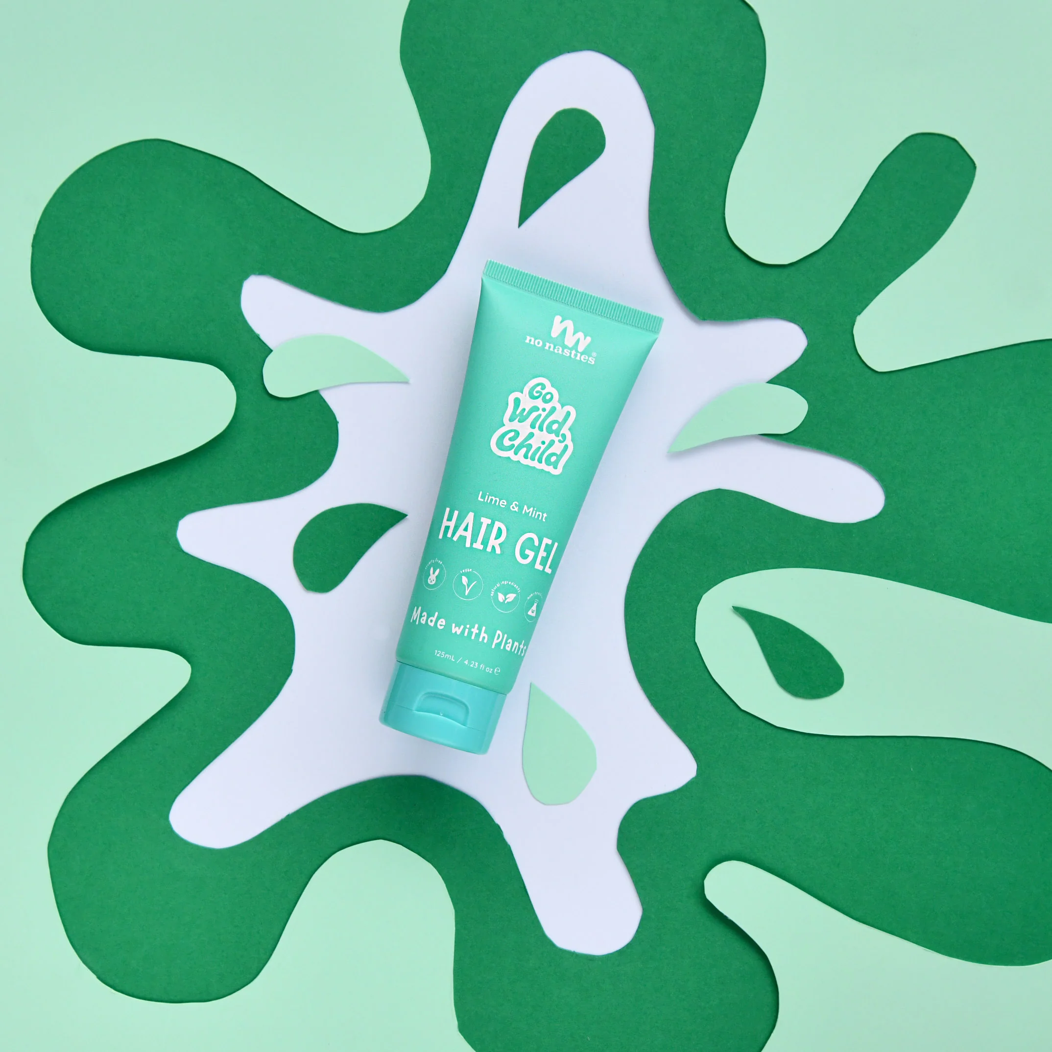 No Nasties Kids Plant Based Hair Gel In Zesty Lime And Fresh Mint - Image 5